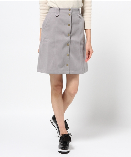 mystic（ミスティック）の「【mystic】フェイクスエード台形スカート（スカート・レディース・グレー/ブラック/その他/レッド/キャメル・2/1/0）」の5枚目の写真