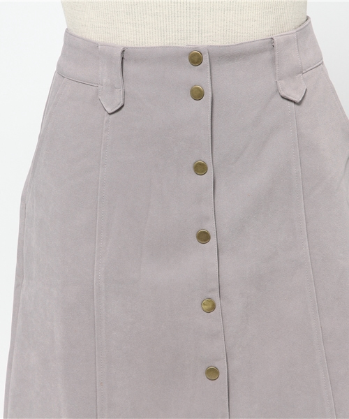 mystic（ミスティック）の「【mystic】フェイクスエード台形スカート（スカート・レディース・グレー/ブラック/その他/レッド/キャメル・2/1/0）」の9枚目の写真