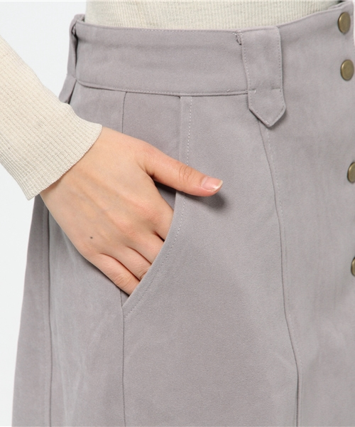 mystic（ミスティック）の「【mystic】フェイクスエード台形スカート（スカート・レディース・グレー/ブラック/その他/レッド/キャメル・2/1/0）」の11枚目の写真