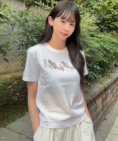 DANGLEDROP(ダングルドロップ)の「DGDP FREEDOMセミクロップ半袖Tシャツブラック(Tシャツ/カットソー・レディース・その他・FREE)」の14枚目の写真