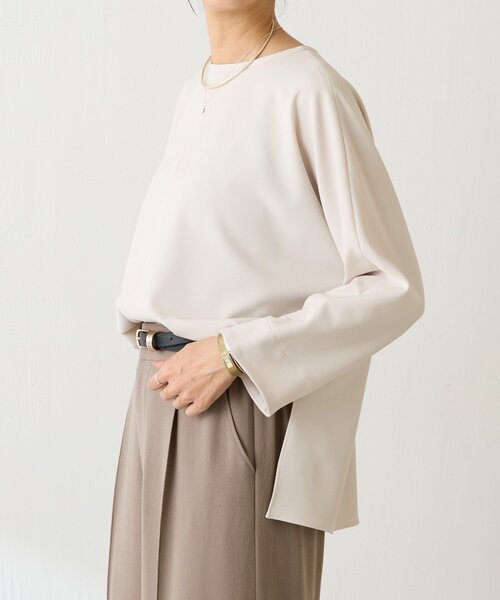 LIVETART（リヴェタート）の「《LIVETART》ストレッチツイルプルオーバー（シャツ/ブラウス・レディース・ブラック/アイボリー・FREE）」の12枚目の写真