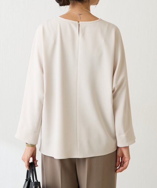 LIVETART（リヴェタート）の「《LIVETART》ストレッチツイルプルオーバー（シャツ/ブラウス・レディース・ブラック/アイボリー・FREE）」の13枚目の写真