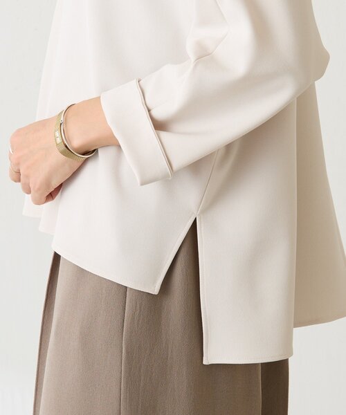 LIVETART（リヴェタート）の「《LIVETART》ストレッチツイルプルオーバー（シャツ/ブラウス・レディース・ブラック/アイボリー・FREE）」の19枚目の写真