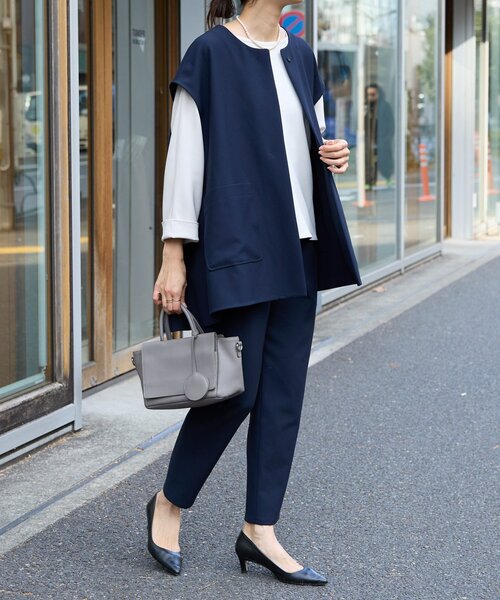 LIVETART（リヴェタート）の「《LIVETART》ストレッチツイルプルオーバー（シャツ/ブラウス・レディース・ブラック/アイボリー・FREE）」の22枚目の写真