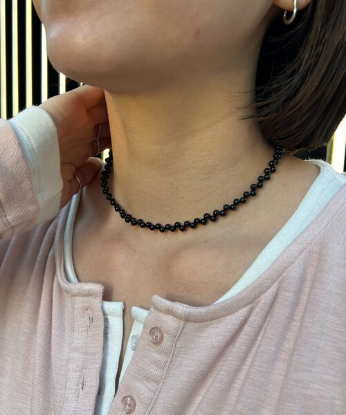 GOLDY（ゴールディ）の「〈GOLDY/ゴールディ〉ジグザグパールネックレス（ネックレス・レディース・ホワイト/ブラック・FREE）」の7枚目の写真