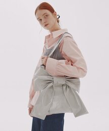 DEWEDEWE（デュイデュイ）の「リボンショルダーバッグ_グレー（ショルダーバッグ）」