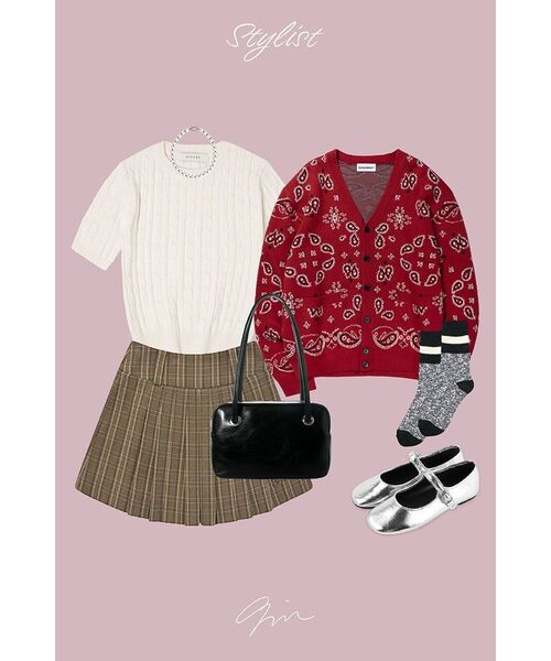 SIYAZU（シヤジュ）の「SIKN2029 cotton crop cable knit_Oatmeal（ニット/セーター・レディース・その他・S/M）」の6枚目の写真