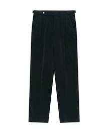 Corduroy adjust Double-Pleated relaxed Trouser (Navy)