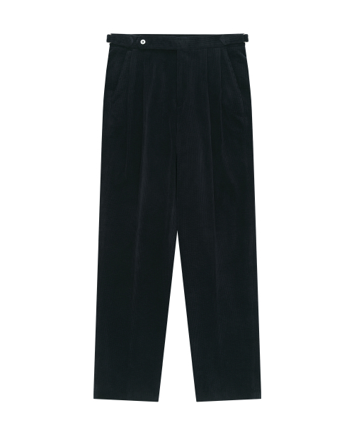 BELLIEF(ベリーフ)の「Corduroy adjust Double-Pleated relaxed Trouser (Navy)(その他パンツ・メンズ・その他・M/XL)」の1枚目の写真
