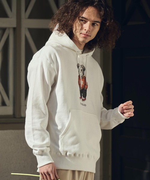 UN-FILLED（アンフィルド）の「mpa4035- UF DOG HOODIE パーカー（シュナウザー）(SDUF-2606SNZ)（パーカー・メンズ・グレー/ホワイト・XL/L/M）」の9枚目の写真