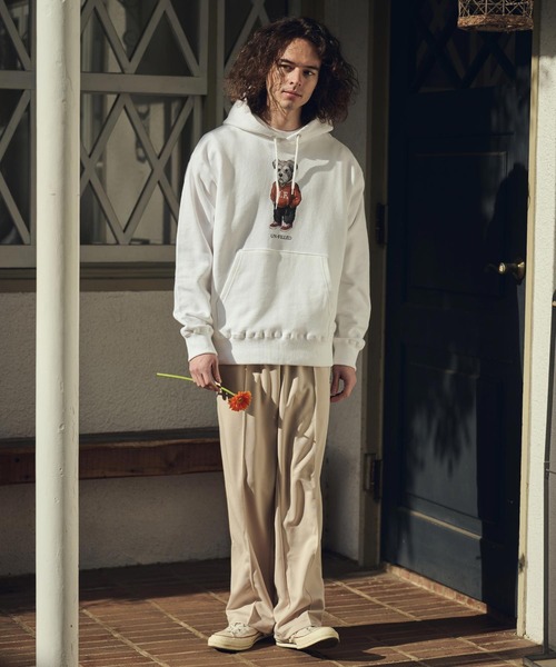 UN-FILLED（アンフィルド）の「mpa4035- UF DOG HOODIE パーカー（シュナウザー）(SDUF-2606SNZ)（パーカー・メンズ・グレー/ホワイト・XL/L/M）」の14枚目の写真