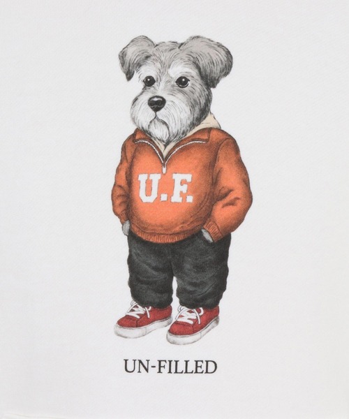 UN-FILLED（アンフィルド）の「mpa4035- UF DOG HOODIE パーカー（シュナウザー）(SDUF-2606SNZ)（パーカー・メンズ・グレー/ホワイト・XL/L/M）」の17枚目の写真
