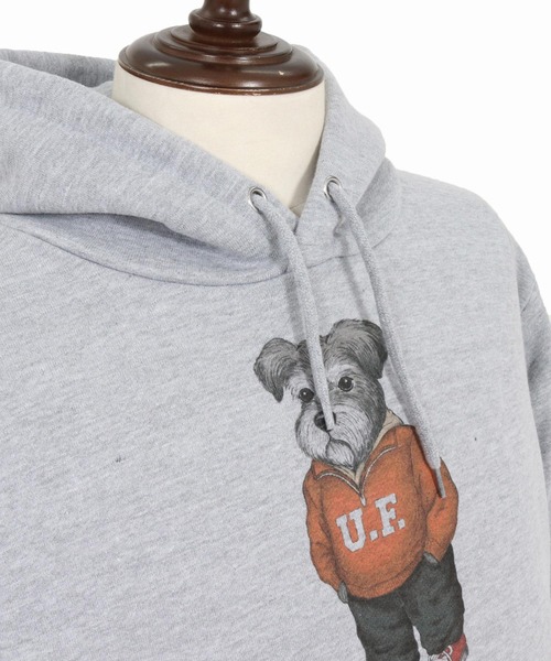 UN-FILLED（アンフィルド）の「mpa4035- UF DOG HOODIE パーカー（シュナウザー）(SDUF-2606SNZ)（パーカー・メンズ・グレー/ホワイト・XL/L/M）」の20枚目の写真