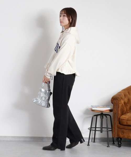 cepo（セポ）の「ツイルＷループストレートデニムパンツ（デニムパンツ・レディース・オフホワイト/ブラック/ベージュ・S/M/L）」の5枚目の写真