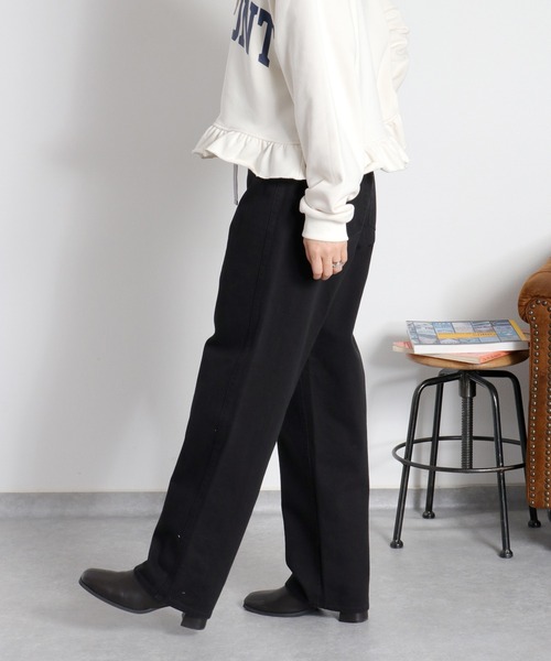 cepo（セポ）の「ツイルＷループストレートデニムパンツ（デニムパンツ・レディース・オフホワイト/ブラック/ベージュ・S/M/L）」の14枚目の写真