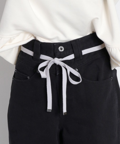 cepo（セポ）の「ツイルＷループストレートデニムパンツ（デニムパンツ・レディース・オフホワイト/ブラック/ベージュ・S/M/L）」の17枚目の写真