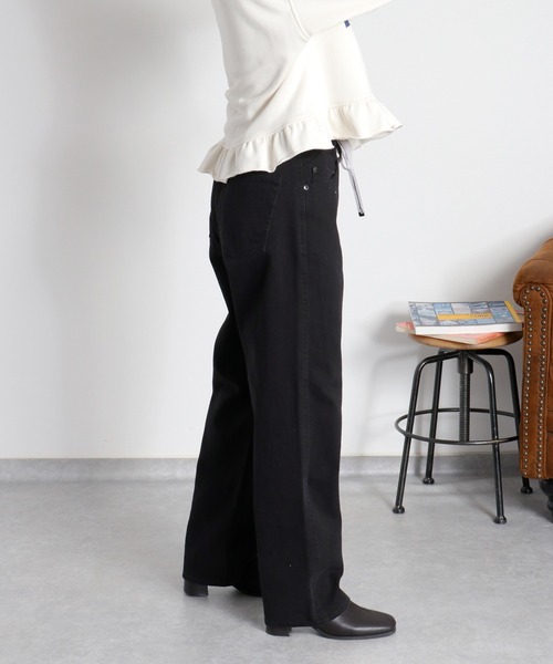 cepo（セポ）の「ツイルＷループストレートデニムパンツ（デニムパンツ・レディース・オフホワイト/ブラック/ベージュ・S/M/L）」の16枚目の写真