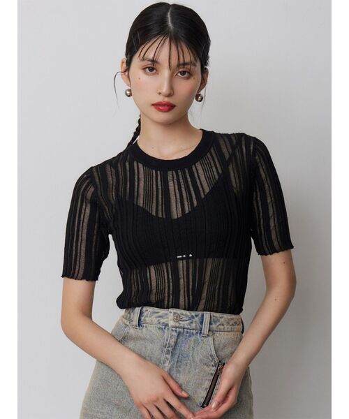 MURUA（ムルーア）の「ロゴプレートベロアキャミ（キャミソール・レディース・モカ/ブラック/アイボリー・FREE）」の16枚目の写真