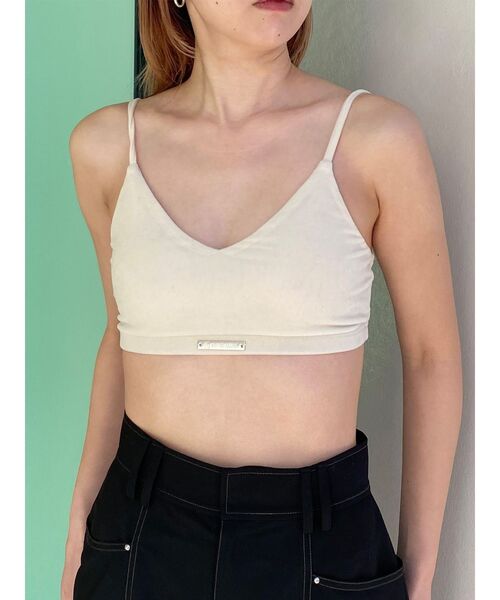 MURUA（ムルーア）の「ロゴプレートベロアキャミ（キャミソール・レディース・モカ/ブラック/アイボリー・FREE）」の22枚目の写真