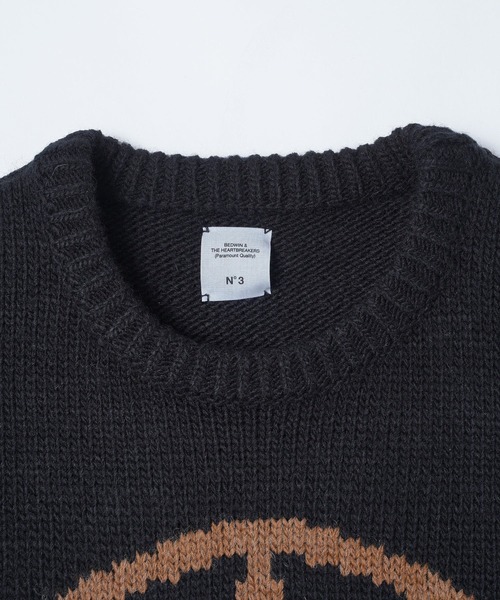 BEDWIN（ベドウィン）の「BEDWIN L/S C-NECK JACQUARD SWEATER DOYLE 23AB3184（ニット/セーター・メンズ・ブラック・3）」の3枚目の写真