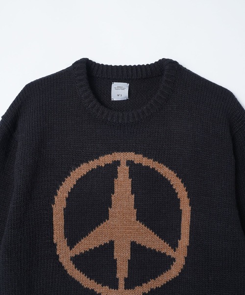 BEDWIN（ベドウィン）の「BEDWIN L/S C-NECK JACQUARD SWEATER DOYLE 23AB3184（ニット/セーター・メンズ・ブラック・3）」の4枚目の写真