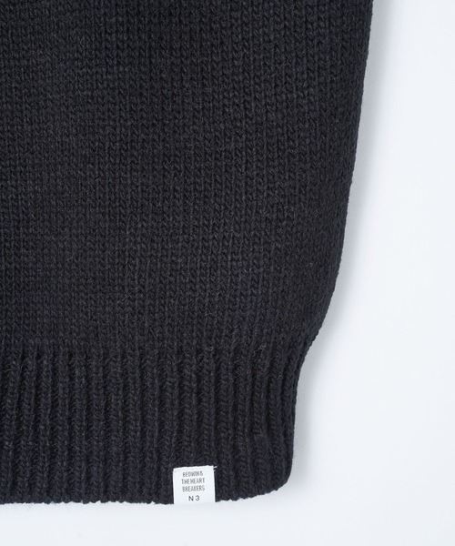 BEDWIN（ベドウィン）の「BEDWIN L/S C-NECK JACQUARD SWEATER DOYLE 23AB3184（ニット/セーター・メンズ・ブラック・3）」の6枚目の写真