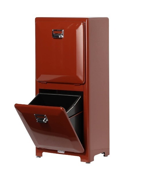 DULTON(ダルトン)の「TRASH CAN DOUBLE DECKER BRICK BROWN/ゴミ箱 2段(ダストボックス・メンズ・ブラウン・FREE)」の6枚目の写真