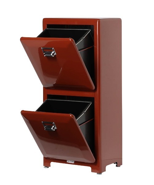 DULTON(ダルトン)の「TRASH CAN DOUBLE DECKER BRICK BROWN/ゴミ箱 2段(ダストボックス・メンズ・ブラウン・FREE)」の7枚目の写真