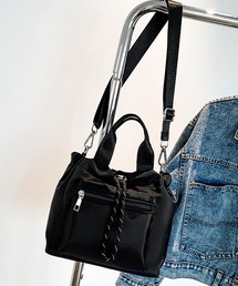 VIBGYOR | LESRIRE / ナイロン ドローストリング 2WAY ミニショルダーバッグ 巾着バッグ 軽量 コンパクト L9232(ショルダーバッグ)
