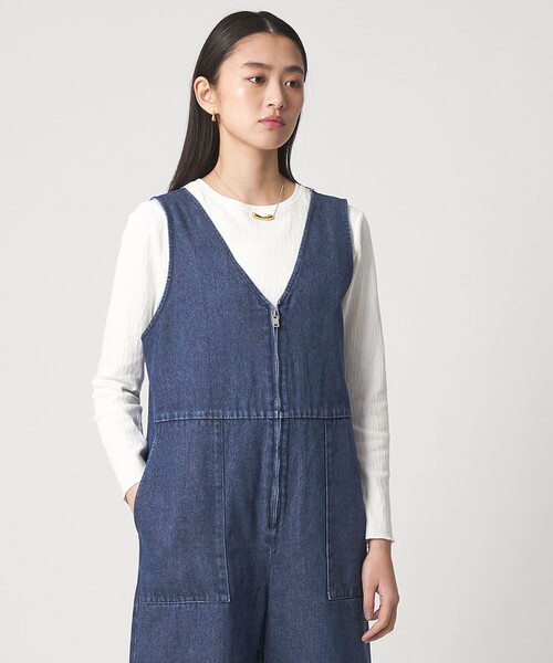 CITEN(シテン)の「<CITEN>エッセンシャルランダムリブトップ(Tシャツ/カットソー・レディース・イエロー/ホワイト/ブラック・FREE)」の1枚目の写真