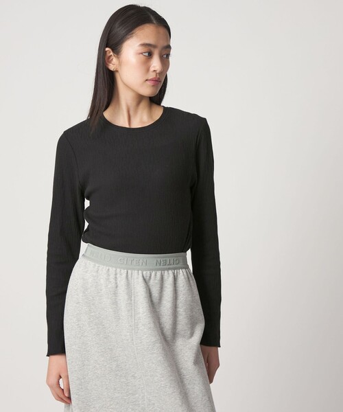 CITEN(シテン)の「<CITEN>エッセンシャルランダムリブトップ(Tシャツ/カットソー・レディース・イエロー/ホワイト/ブラック・FREE)」の5枚目の写真