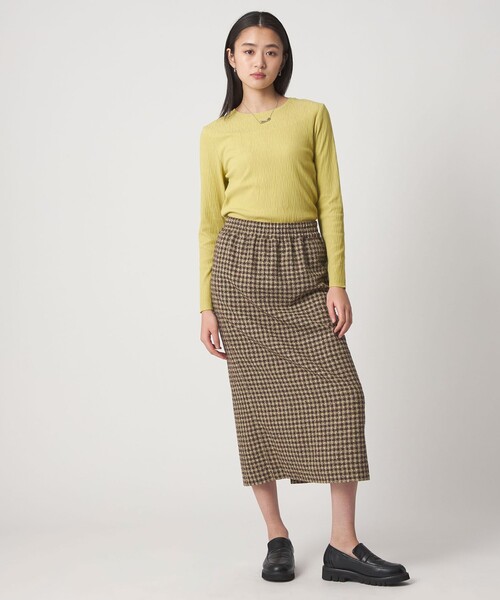 CITEN(シテン)の「<CITEN>エッセンシャルランダムリブトップ(Tシャツ/カットソー・レディース・イエロー/ホワイト/ブラック・FREE)」の10枚目の写真
