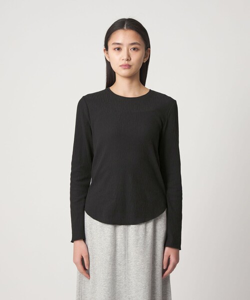 CITEN(シテン)の「<CITEN>エッセンシャルランダムリブトップ(Tシャツ/カットソー・レディース・イエロー/ホワイト/ブラック・FREE)」の11枚目の写真