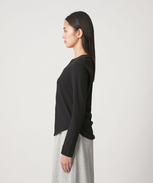 CITEN(シテン)の「<CITEN>エッセンシャルランダムリブトップ(Tシャツ/カットソー・レディース・イエロー/ホワイト/ブラック・FREE)」の12枚目の写真