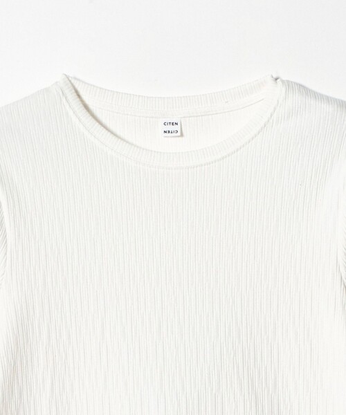 CITEN(シテン)の「<CITEN>エッセンシャルランダムリブトップ(Tシャツ/カットソー・レディース・イエロー/ホワイト/ブラック・FREE)」の20枚目の写真