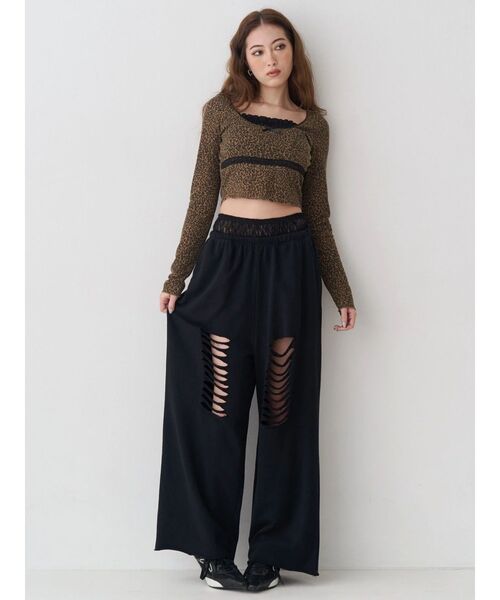 EVRIS（エヴリス）の「レイヤードフリルトップス（Tシャツ/カットソー・レディース・ブラック/その他1/グレー・FREE）」の12枚目の写真