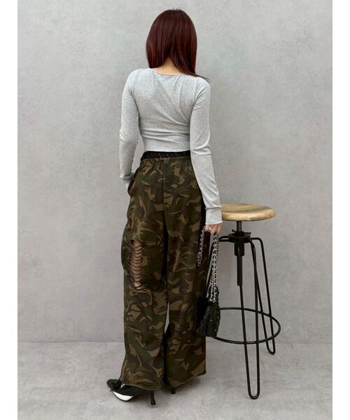 EVRIS(エヴリス)の「レイヤードデザインフリルカットソートップス 春服(Tシャツ/カットソー・レディース・ブラック/その他1/グレー・FREE)」の21枚目の写真