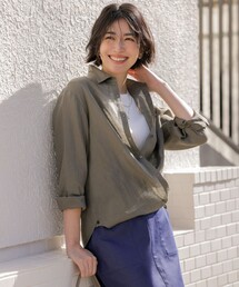 【WEB限定カラーあり・2way・セット着用可】リネン シャツ ブラウス