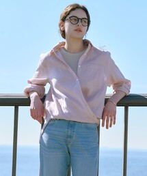 【WEB限定カラーあり・2way・セット着用可】リネン シャツ ブラウス