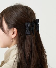 mystic | サテンリボンヘアクリップ(バレッタ/ヘアクリップ)