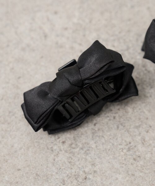 mystic（ミスティック）の「サテンリボンヘアクリップ（バレッタ/ヘアクリップ・レディース・ブラック・ONE SIZE）」の6枚目の写真