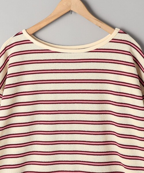 coen（コーエン）の「ブークレ ボーダーボートネックトップス【インフルエンサー紹介アイテム】（Tシャツ/カットソー・レディース・ナチュラル/オフホワイト・L/M）」の10枚目の写真
