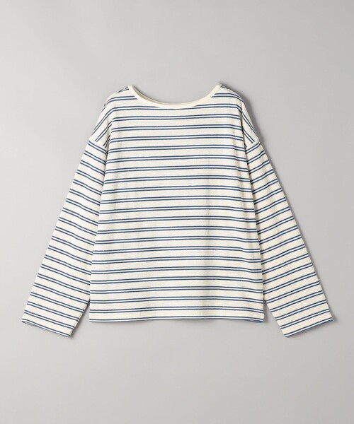 coen（コーエン）の「ブークレ ボーダーボートネックトップス【インフルエンサー紹介アイテム】（Tシャツ/カットソー・レディース・ナチュラル/オフホワイト・L/M）」の14枚目の写真