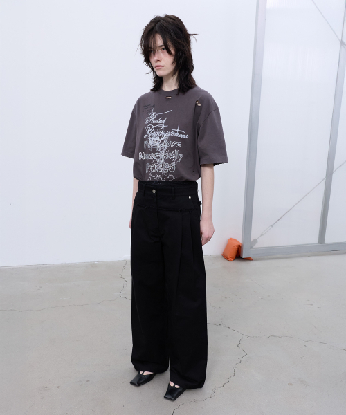 LCDC TM(エルシーディーシーティーエム)の「FRAYED LINE DETAIL PANTS (BLACK)(その他パンツ・レディース・その他・SMALL/MEDIUM)」の3枚目の写真