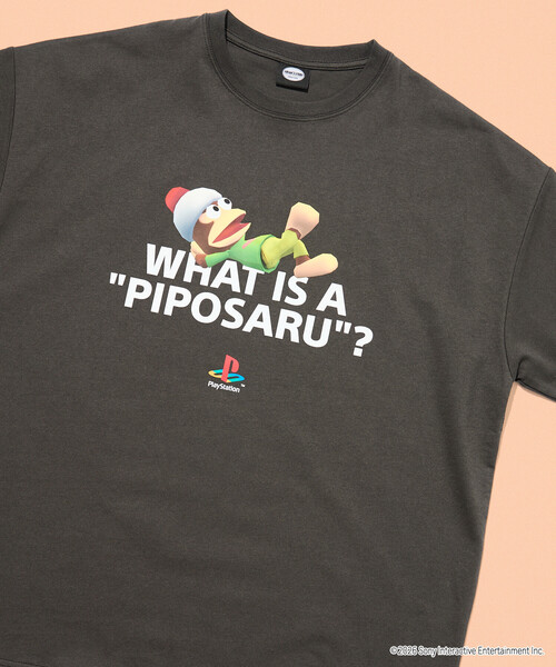FREAK'S STORE(フリークスストア)の「限定展開 ビッグシルエット クルーネック プリントTシャツ/PlayStation サルゲッチュ/WHAT IS A PIPOSARU(Tシャツ/カットソー・メンズ・杢グレー/ホワイト/スミクロ・SMALL/MEDIUM/LARGE)」の17枚目の写真