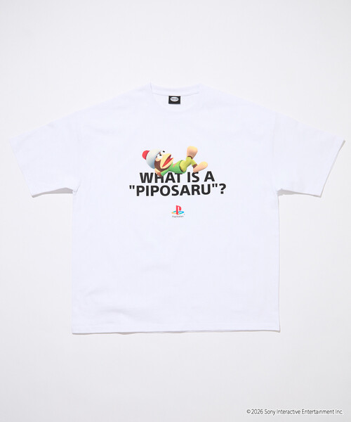 FREAK'S STORE(フリークスストア)の「限定展開 ビッグシルエット クルーネック プリントTシャツ/PlayStation サルゲッチュ/WHAT IS A PIPOSARU(Tシャツ/カットソー・メンズ・杢グレー/ホワイト/スミクロ・SMALL/MEDIUM/LARGE)」の18枚目の写真