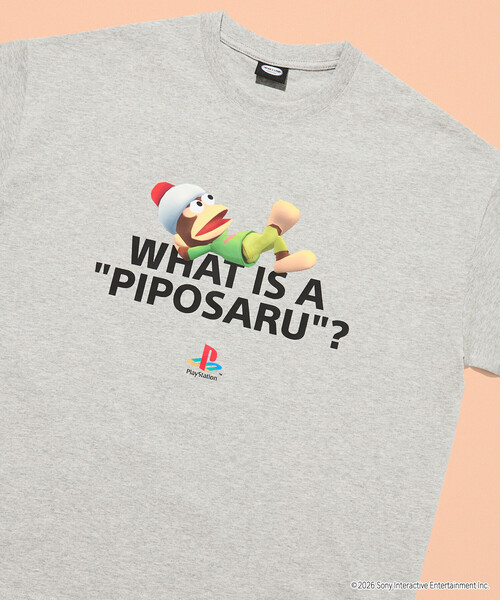 FREAK'S STORE(フリークスストア)の「限定展開 ビッグシルエット クルーネック プリントTシャツ/PlayStation サルゲッチュ/WHAT IS A PIPOSARU(Tシャツ/カットソー・メンズ・杢グレー/ホワイト/スミクロ・SMALL/MEDIUM/LARGE)」の22枚目の写真