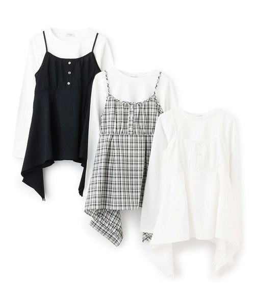 LOVETOXIC（ラブトキシック）の「イレヘムチュニックセット（アンサンブル・キッズ・カラフル/オフホワイト/ブラック・L:160cm/M:150cm/S:140cm）」の9枚目の写真