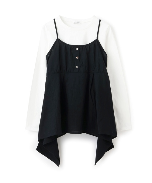 LOVETOXIC（ラブトキシック）の「イレヘムチュニックセット（アンサンブル・キッズ・カラフル/オフホワイト/ブラック・L:160cm/M:150cm/S:140cm）」の11枚目の写真