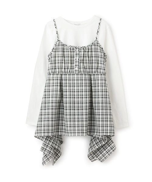 LOVETOXIC（ラブトキシック）の「イレヘムチュニックセット（アンサンブル・キッズ・カラフル/オフホワイト/ブラック・L:160cm/M:150cm/S:140cm）」の12枚目の写真